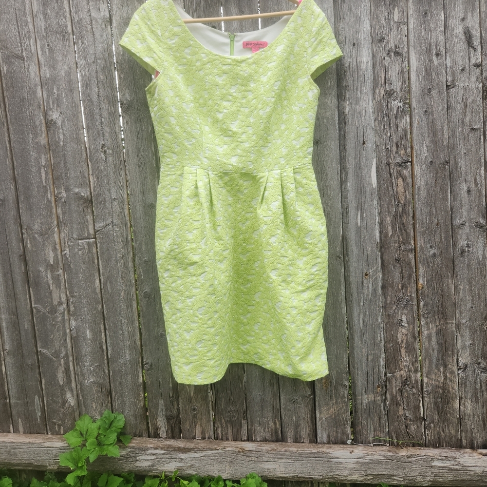 Betsey Johnson Lime Green Floral Dress